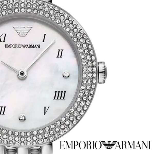  Shop Authentic Emporio Armani Rosa Quartz White Dial Silver Steel Strap Watch For Women - AR11354 - Luxxuri