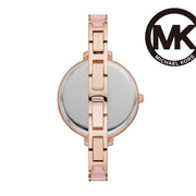  Shop Authentic Michael Kors Jaryn Analog Rose Gold Dial Pink Steel Strap Watch For Women - MK4545 - Luxxuri