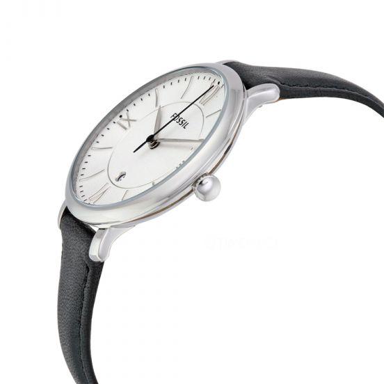  Shop Authentic Fossil Jacqueline Quartz White Dial Black Leather Strap Watch for Women - ES3972 - Luxxuri