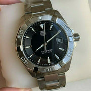  Shop Authentic Tag Heuer Aquaracer Quartz Black Dial Silver Steel Strap Watch for Men - WAY1110.BA0928 - Luxxuri