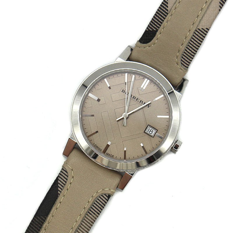  Shop Authentic Burberry The City Beige Dial Tan Leather Strap Watch for Women - BU9021 - Luxxuri