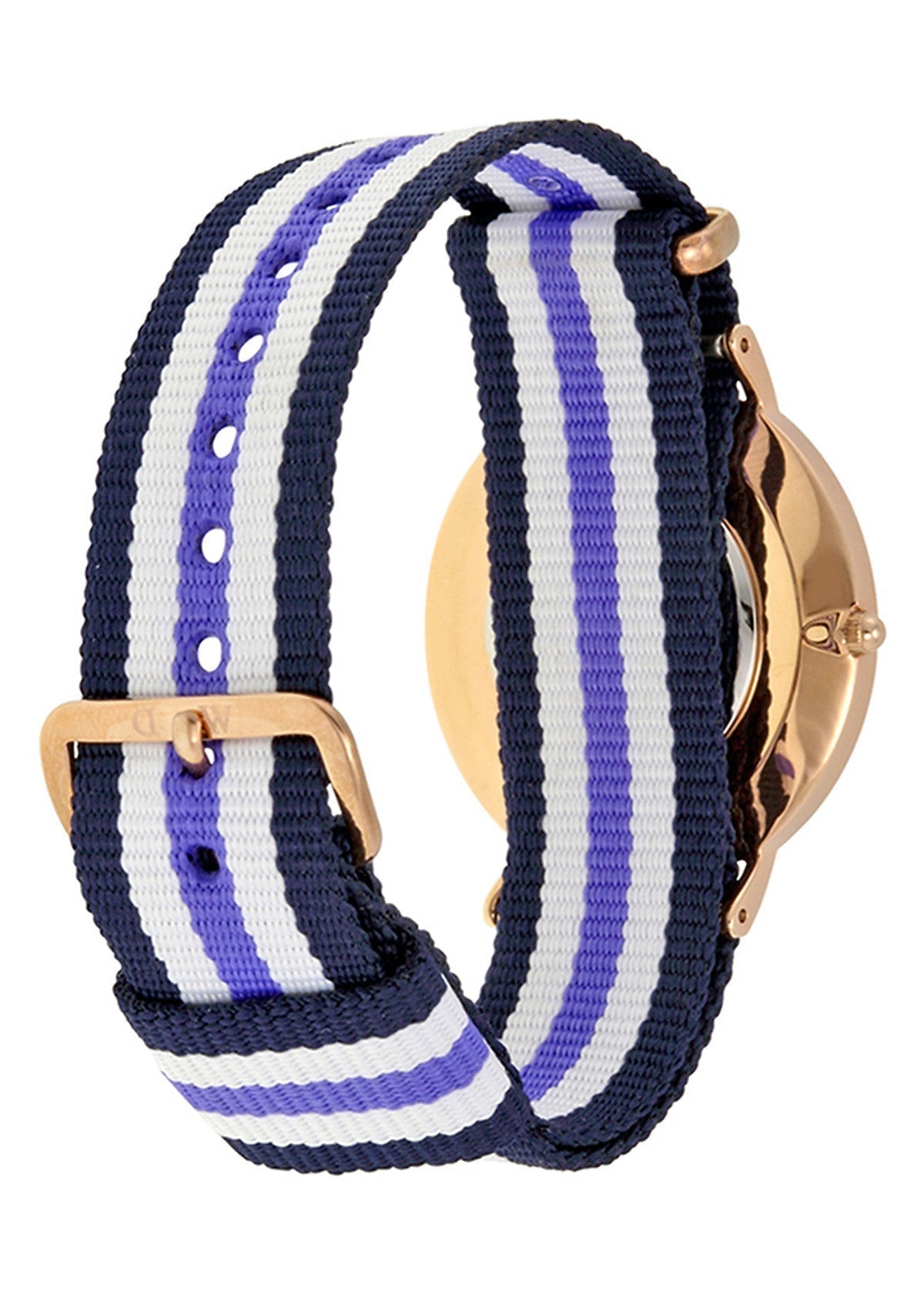  Shop Authentic Daniel Wellington Classic Trinity White Dial Three Tone Nylon Strap Watch For Women - 0509DW - Luxxuri