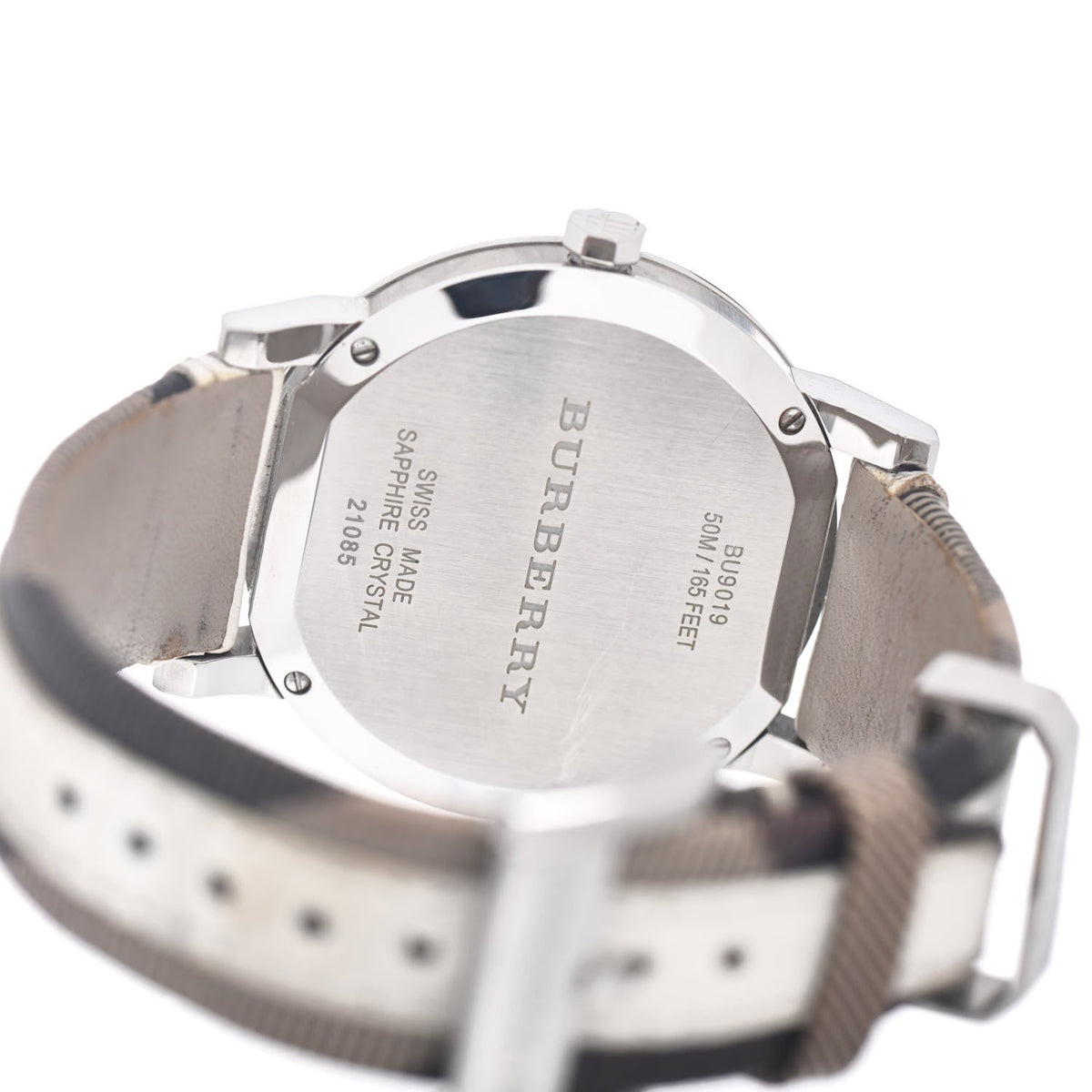  Shop Authentic Burberry The City Silver Dial White Leather Strap Watch for Women - BU9019 - Luxxuri