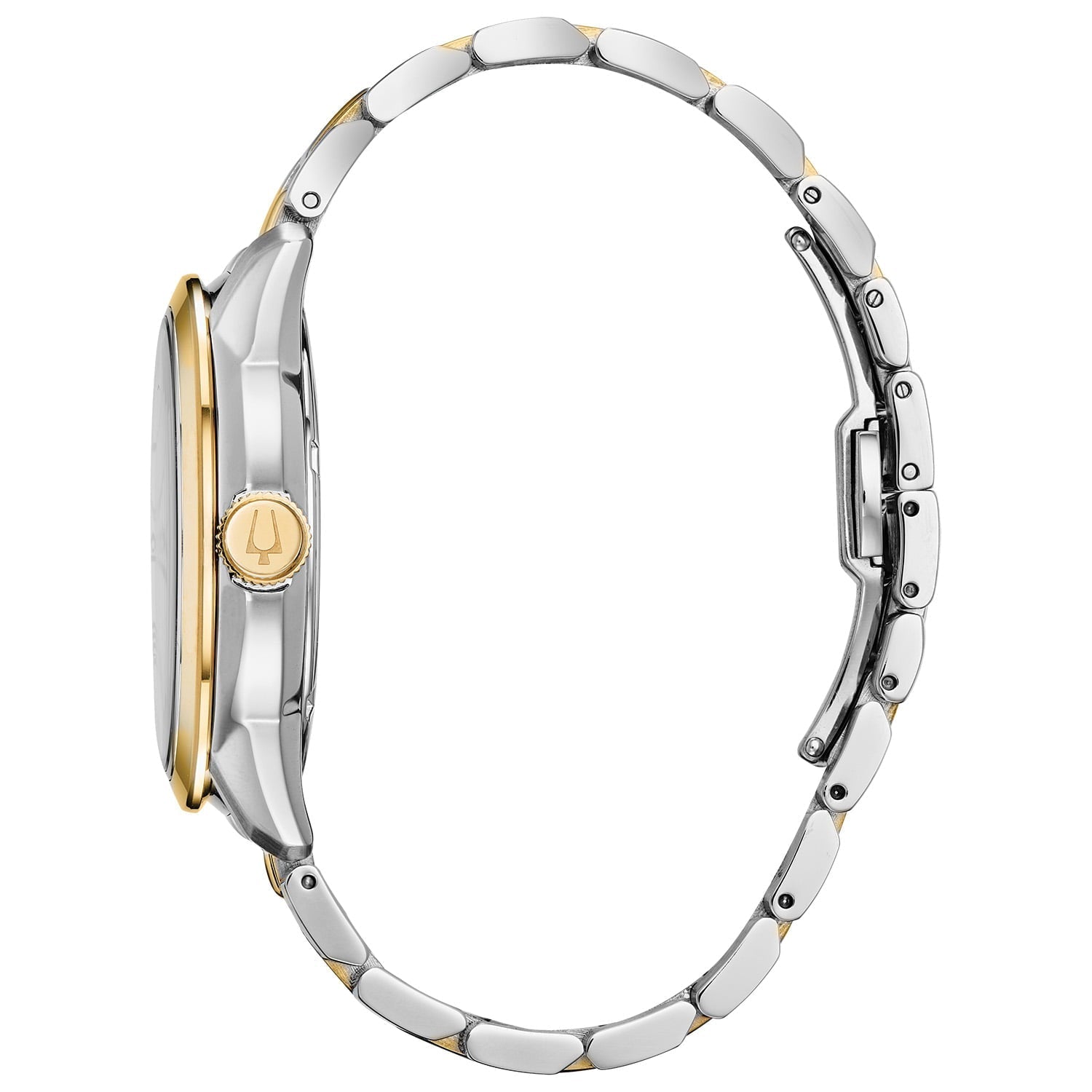 Shop Authentic Bulova BVA Skeleton Silver Dial Two Tone Steel Strap Watch for Men - 98A230 - Luxxuri