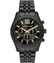  Shop Authentic Michael Kors Lexington Chronograph Black Dial Black Steel Strap Watch for Men - MK8603 - Luxxuri