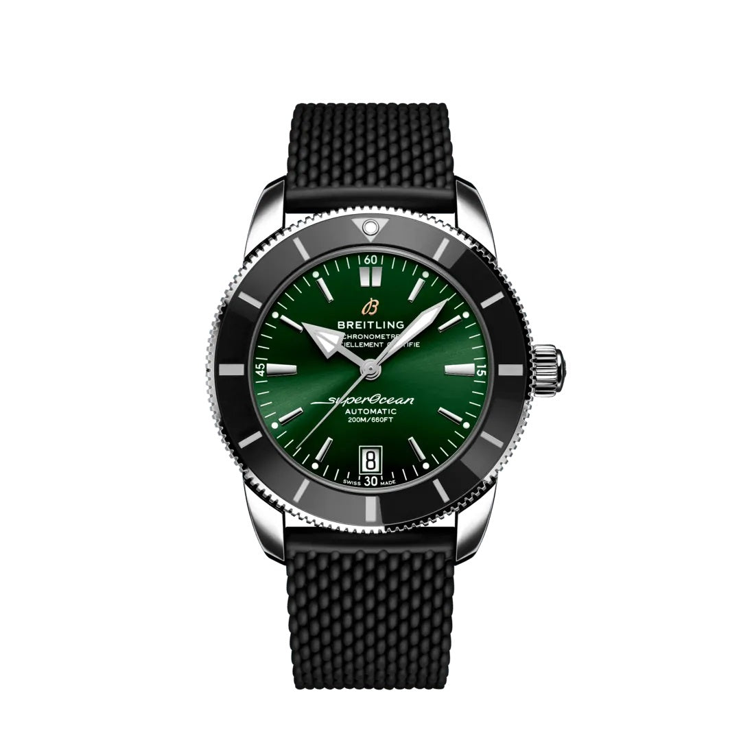  Shop Authentic Breitling Superocean Heritage B20 Automatic 46 Green Dial Black Mesh Bracelet Watch for Men - AB2020121L1S1 - Luxxuri