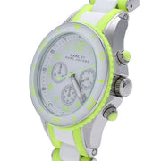  Shop Authentic Marc Jacobs Rock Chronograph White Dial White & Green Silicone Strap Watch for Women - MBM2592 - Luxxuri