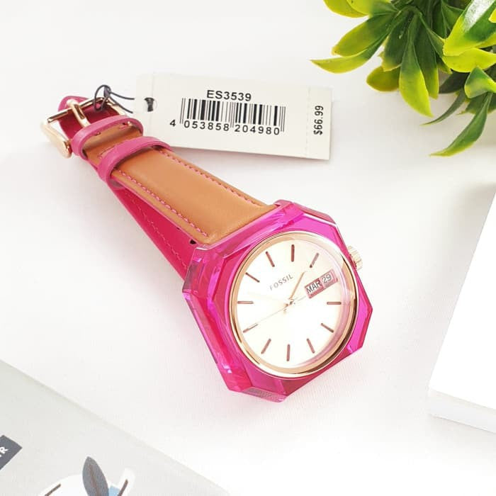  Shop Authentic Fossil Candy White Dial Brown Leather Strap Watch for Women - ES3539 - Luxxuri