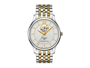  Shop Authentic Tissot Tradition Powermatic 80 Open Heart Silver Dial Two Tone Steel Strap Watch For Men - T063.907.22.038.00 - Luxxuri