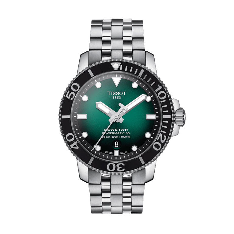  Shop Authentic Tissot Seastar 1000 Powermatic 80 Green Dial Silver Steel Strap Watch For Men - T120.407.11.091.01 - Luxxuri