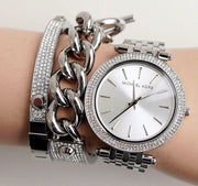  Shop Authentic Michael Kors Darci Silver Dial Silver Stainless Steel Strap Watch for Women - MK3190 - Luxxuri