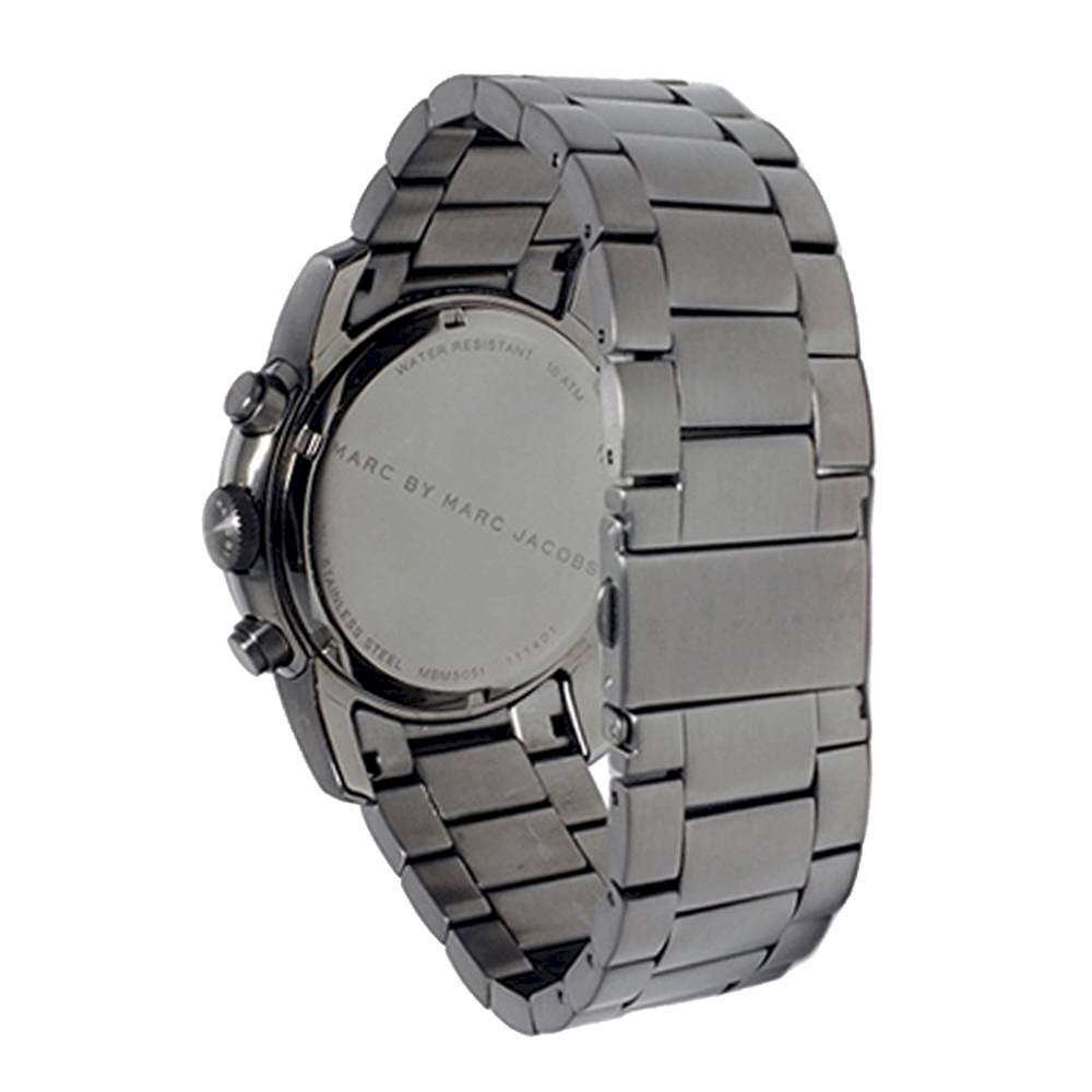  Shop Authentic Marc Jacobs Larry Chronograph Black Dial Grey Steel Strap Watch for Men - MBM5051 - Luxxuri