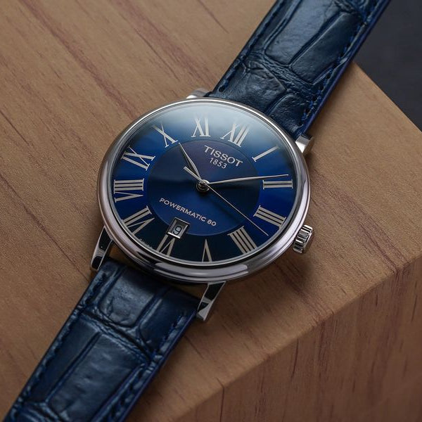  Shop Authentic Tissot Carson Premium Powermatic 80 Blue Dial Blue Leather Strap Watch For Men - T122.407.16.043.00 - Luxxuri