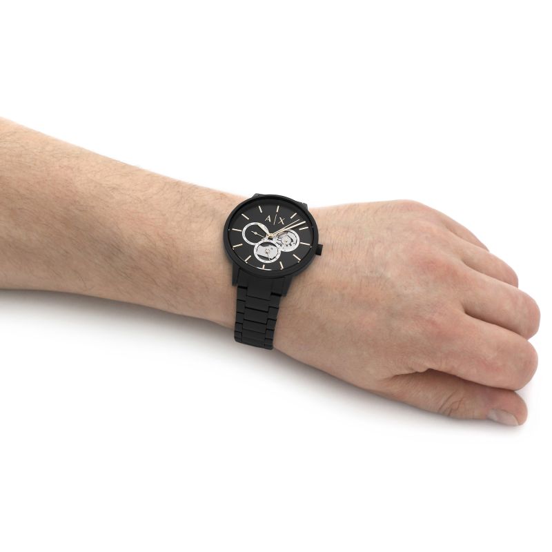  Shop Authentic Armani Exchange Cayde Chronograph Black Dial Black Steel Strap Watch for Men - AX2748 - Luxxuri