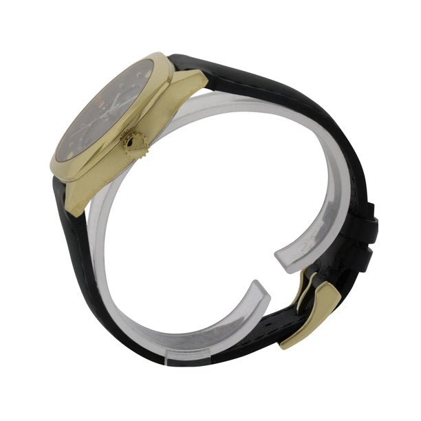  Shop Authentic Gucci GG2570 Quartz Black Dial Black Leather Strap Watch For Women - YA142408 - Luxxuri
