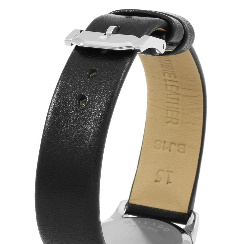  Shop Authentic Movado Museum Classic Black Dial Black Leather Strap Watch For Women - 0606503 - Luxxuri