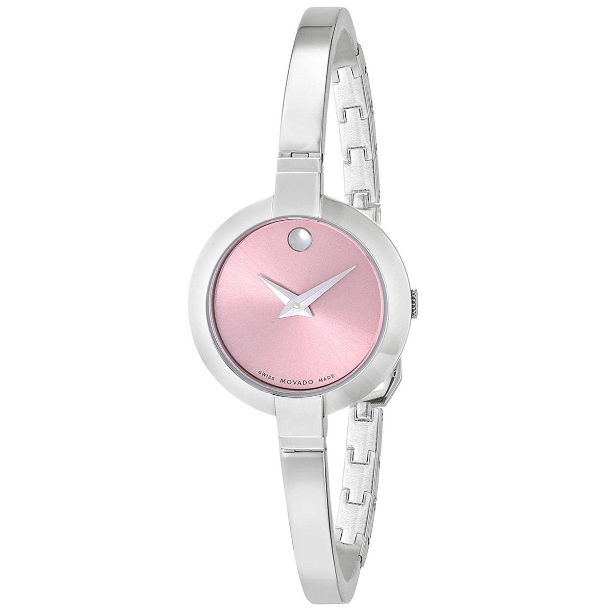  Shop Authentic Movado Bela Museum Pink Dial Silver Steel Strap Watch For Women - 0606596 - Luxxuri
