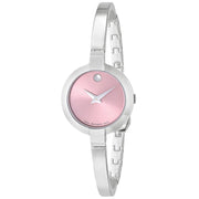  Shop Authentic Movado Bela Museum Pink Dial Silver Steel Strap Watch For Women - 0606596 - Luxxuri
