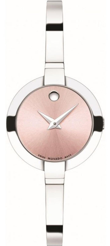  Shop Authentic Movado Bela Museum Pink Dial Silver Steel Strap Watch For Women - 0606596 - Luxxuri