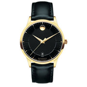  Shop Authentic Movado 1881 Automatic Black Dial Black Leather Strap Watch For Men - 606875 - Luxxuri