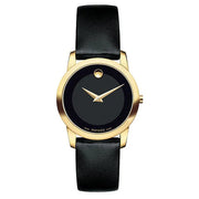  Shop Authentic Movado Museum Black Dial Black Leather Strap Watch For Men - 606876 - Luxxuri