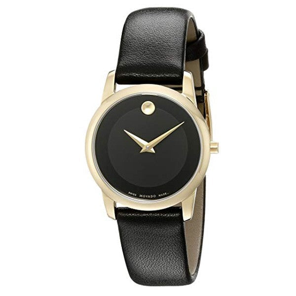  Shop Authentic Movado Museum Classic Black Dial Black Leather Strap Watch For Women - 0606877 - Luxxuri