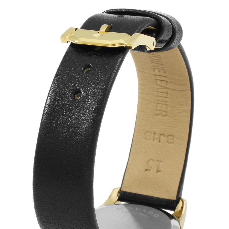  Shop Authentic Movado Museum Classic Black Dial Black Leather Strap Watch For Women - 0606877 - Luxxuri