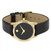  Shop Authentic Movado Museum Classic Black Dial Black Leather Strap Watch For Women - 0606877 - Luxxuri