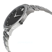  Shop Authentic Movado Museum Diamonds Black Dial Silver Steel Strap Watch For Men - 606878 - Luxxuri