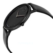  Shop Authentic Movado Sapphire Black Dial Black Leather Strap Watch for Men - 606884 - Luxxuri