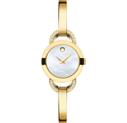  Shop Authentic Movado Rondiro Mother of Pearl Dial Gold Steel Strap Watch For Women - 0606889 - Luxxuri