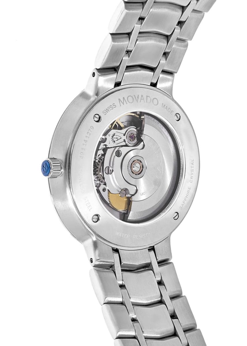  Shop Authentic Movado 1881 Automatic Black Dial Silver Steel Strap Watch for Men - 606914 - Luxxuri
