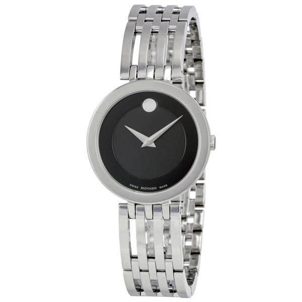  Shop Authentic Movado Esperanza 28mm Black Dial Silver Steel Strap Watch For Women - 0607051 - Luxxuri