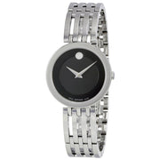  Shop Authentic Movado Esperanza 28mm Black Dial Silver Steel Strap Watch For Women - 0607051 - Luxxuri