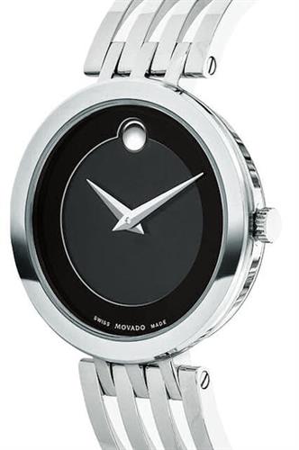  Shop Authentic Movado Esperanza 28mm Black Dial Silver Steel Strap Watch For Women - 0607051 - Luxxuri