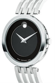  Shop Authentic Movado Esperanza 28mm Black Dial Silver Steel Strap Watch For Women - 0607051 - Luxxuri