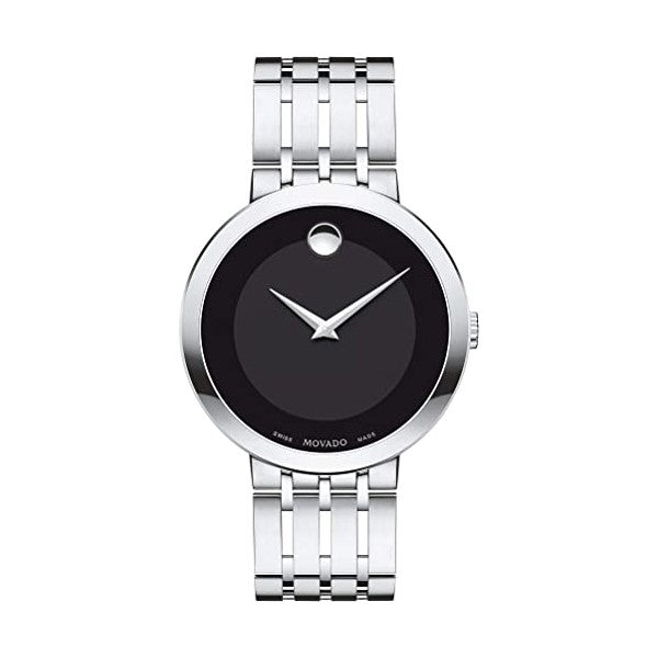  Shop Authentic Movado Esperanza 39mm Black Dial Silver Steel Strap Watch For Men - 0607057 - Luxxuri