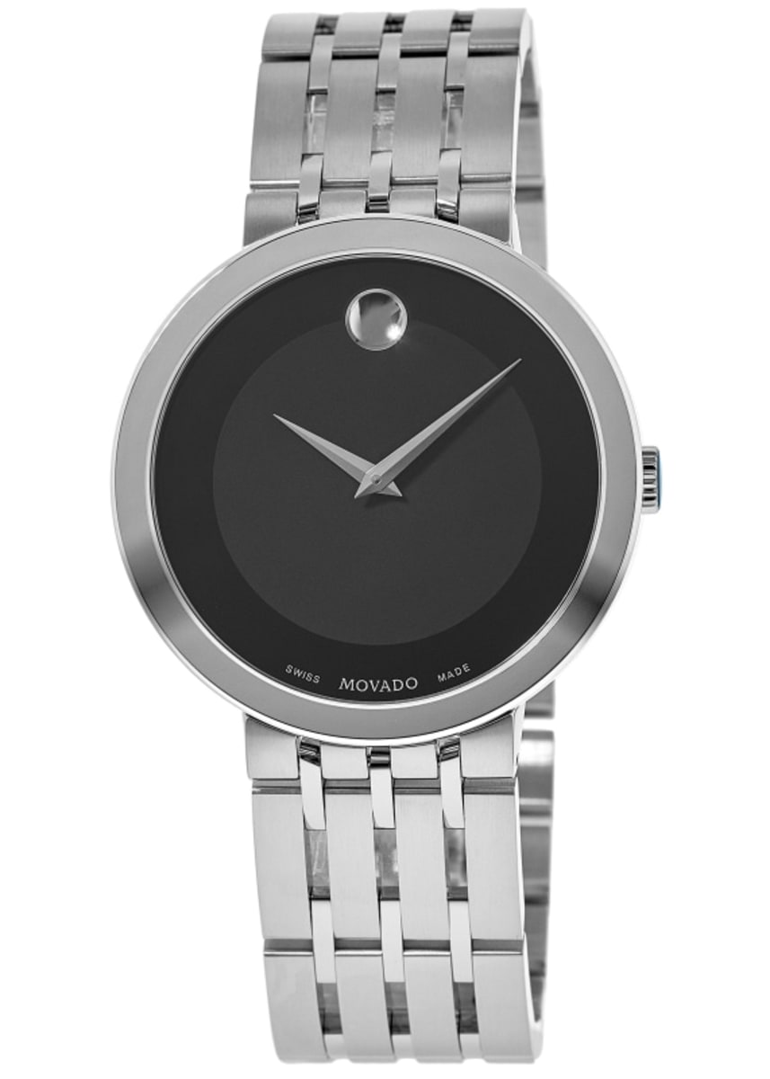  Shop Authentic Movado Esperanza 39mm Black Dial Silver Steel Strap Watch For Men - 0607057 - Luxxuri