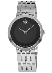  Shop Authentic Movado Esperanza 39mm Black Dial Silver Steel Strap Watch For Men - 0607057 - Luxxuri