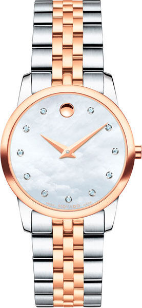  Shop Authentic Movado Museum Classic Mother of Pearl White Dial Two Tone Steel Strap Watch for Women - 0607077 - Luxxuri