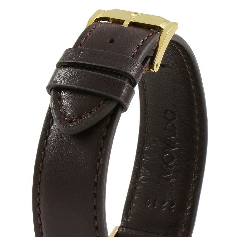 Shop Authentic Movado Ultra Slim Blue Dial Brown Leather Strap Watch For Men - 0607088 - Luxxuri
