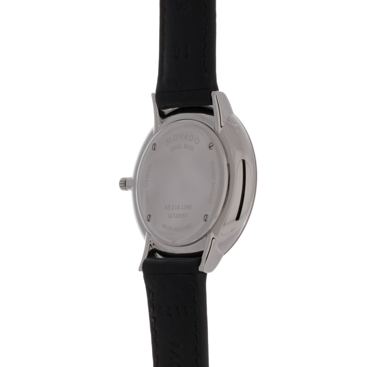  Shop Authentic Movado Ultra Slim Black Dial Black Leather Strap Watch For Women - 0607090 - Luxxuri