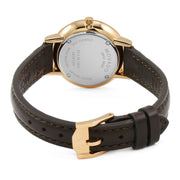  Shop Authentic Movado Ultra Slim White Dial Brown Leather Strap Watch For Women - 0607096 - Luxxuri
