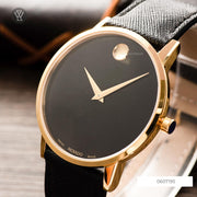  Shop Authentic Movado Museum Classic Quartz Black Dial Black Leather Strap Watch for Men - 0607195 - Luxxuri