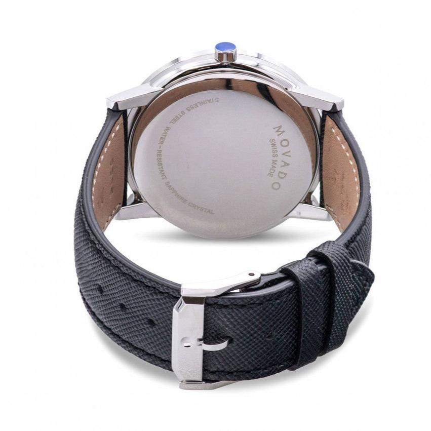  Shop Authentic Movado Museum Classic Blue Dial Black Leather Strap Watch for Men - 0607197 - Luxxuri