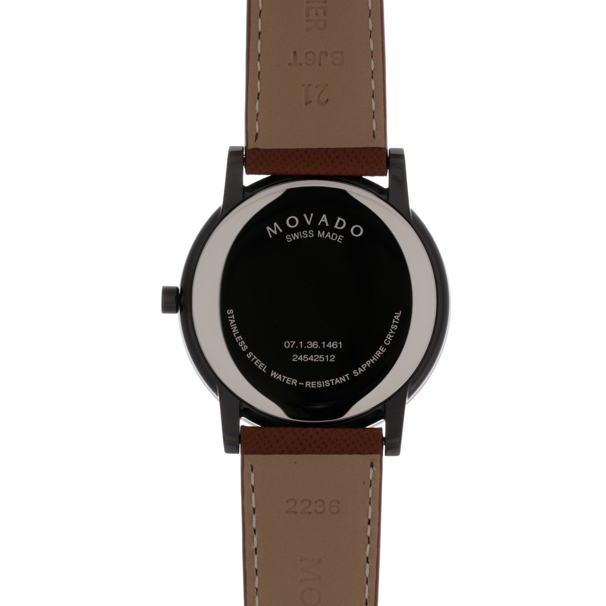  Shop Authentic Movado Museum Classic Black Dial Brown Leather Strap Watch for Men - 0607198 - Luxxuri