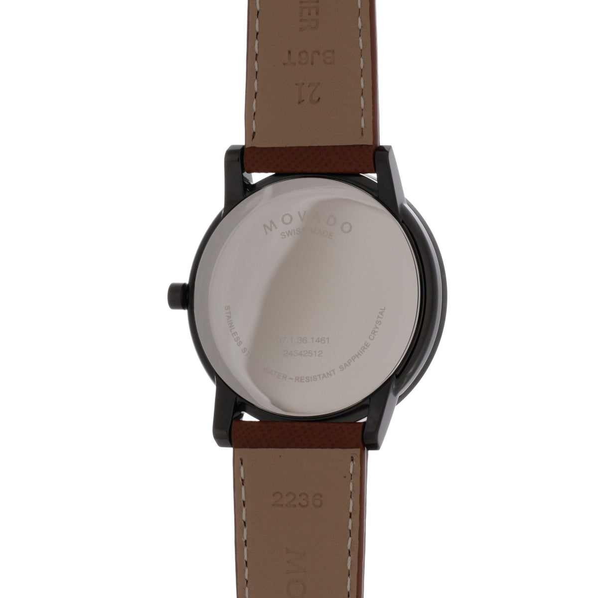 Shop Authentic Movado Museum Classic Black Dial Brown Leather Strap Watch for Men - 0607198 - Luxxuri
