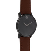  Shop Authentic Movado Museum Classic Black Dial Brown Leather Strap Watch for Men - 0607198 - Luxxuri