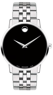  Shop Authentic Movado Museum Classic Black Dial Silver Steel Strap Watch for Men - 0607199 - Luxxuri