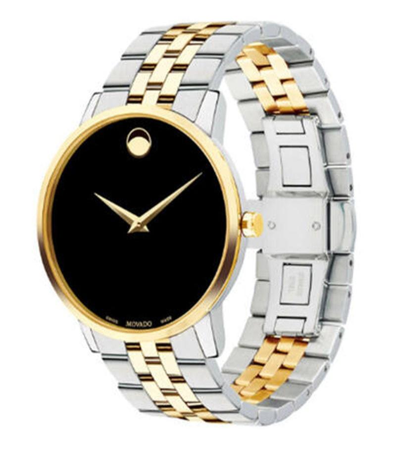  Shop Authentic Movado Museum Classic Black Dial Two Tone Steel Strap Watch for Men - 0607200 - Luxxuri